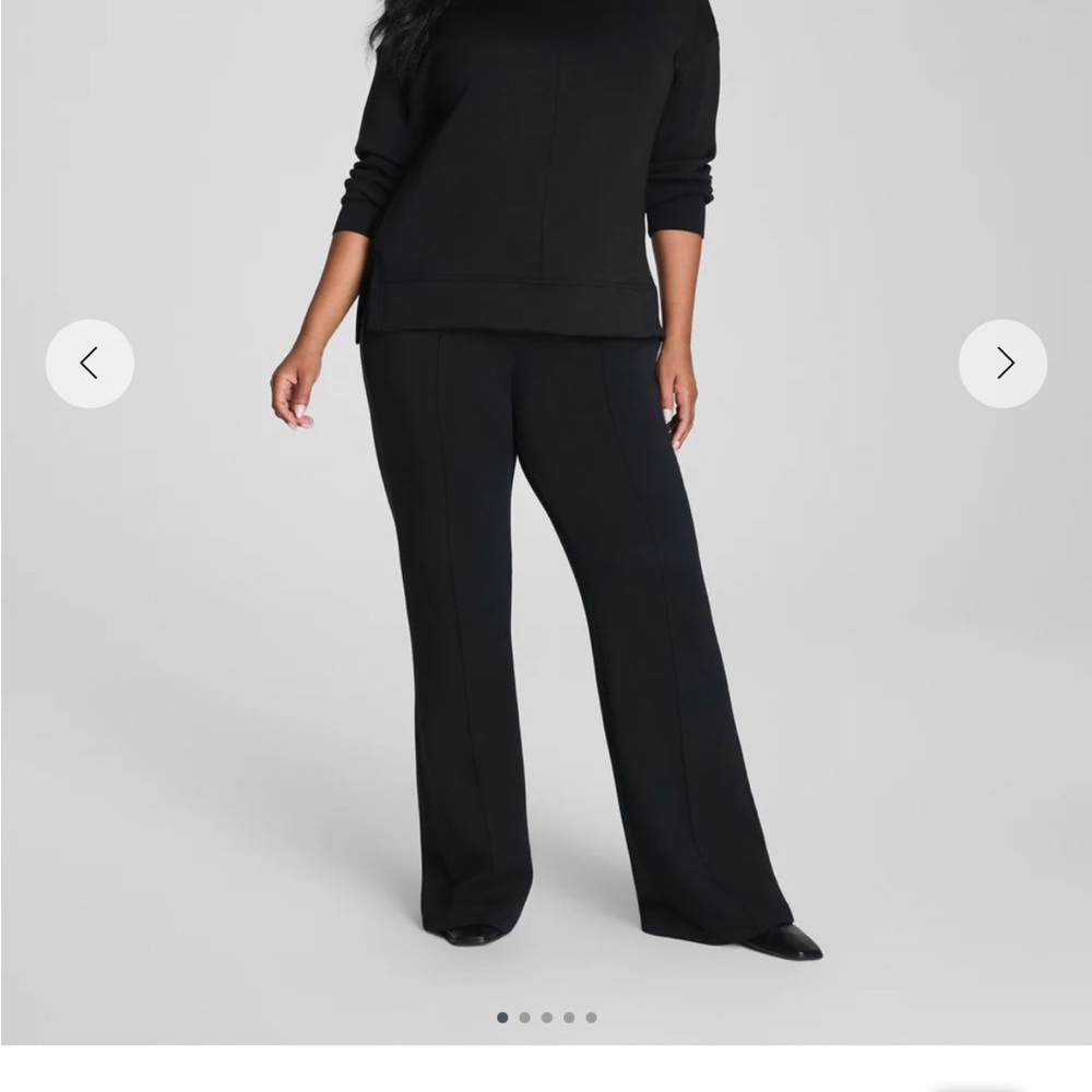 SPANX Air Essentials Brushed Black Flare Pants